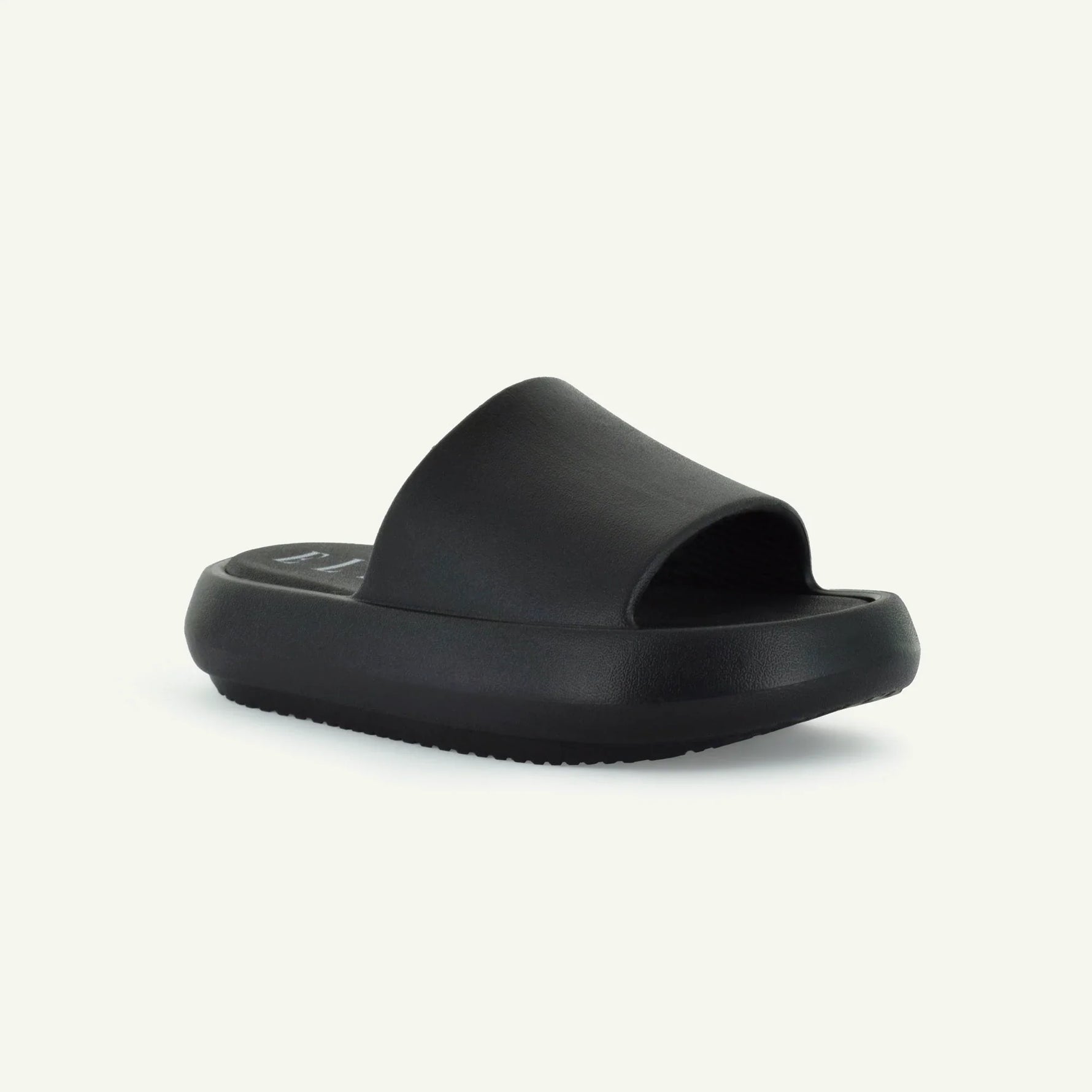 ST. TROPEZ: PLATFORM SLIDE - BLACK - By Baano