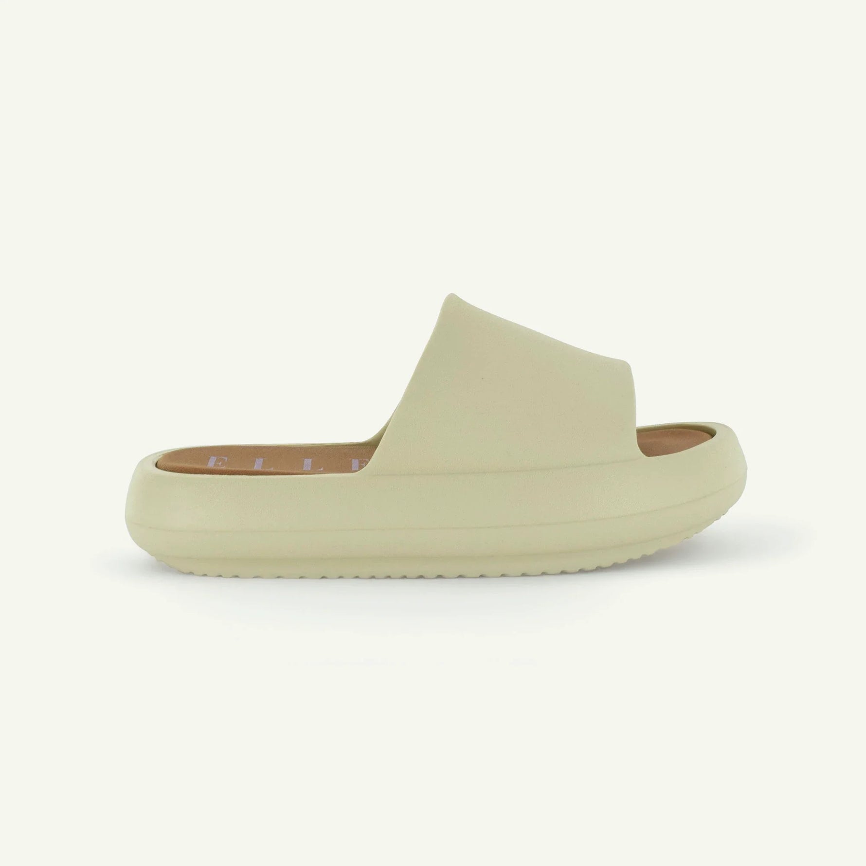 ST. TROPEZ: PLATFORM SLIDE - TAN - By Baano