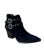Elsa Leather Ankle Boot in Black Naughty Monkey