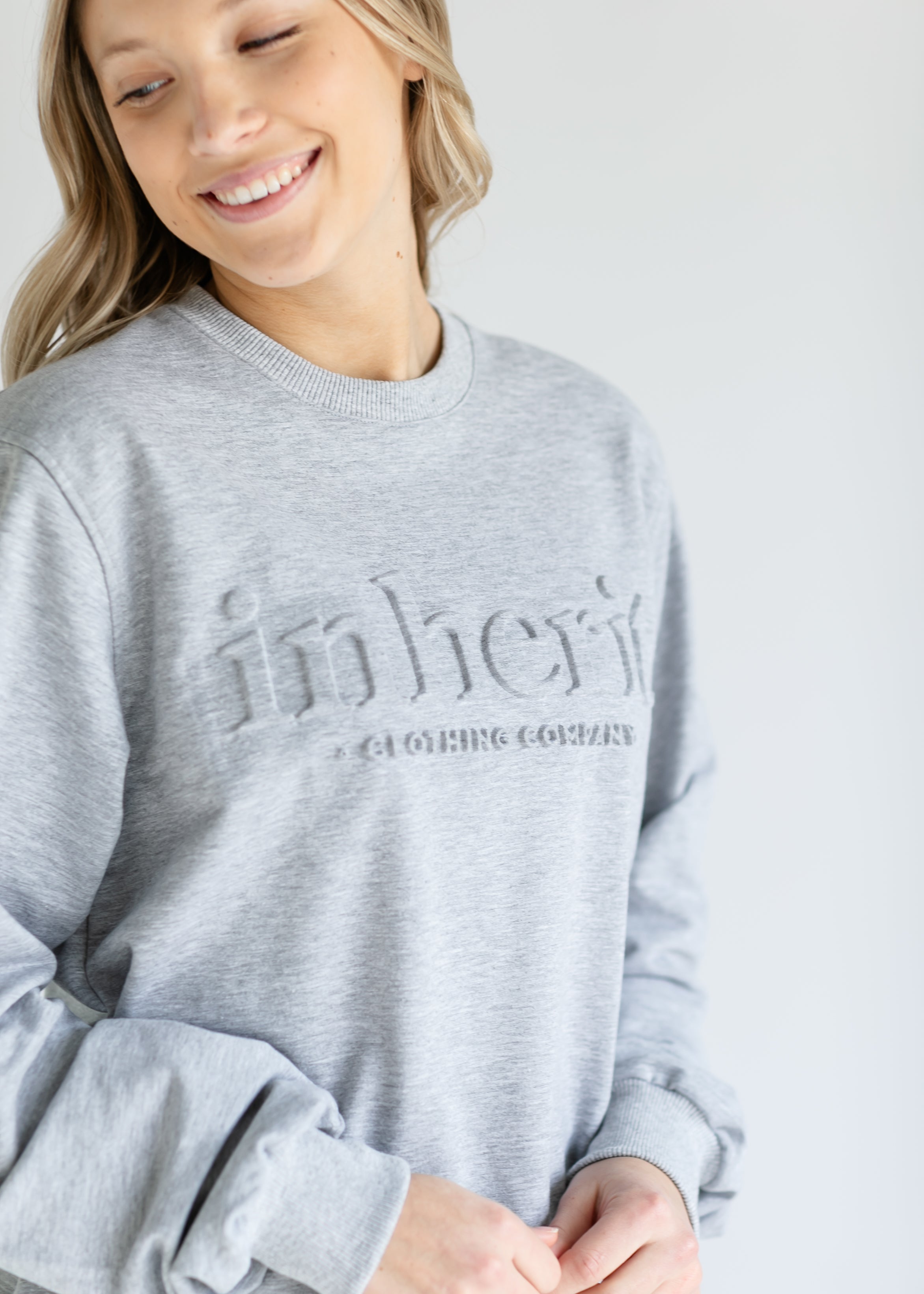 Embossed Inherit Logo Crewneck Sweatshirt - By Baano