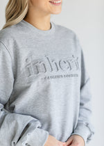 Embossed Inherit Logo Crewneck Sweatshirt - By Baano