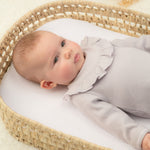 EMILIA | Baby Girls Lilac Ribbed Cotton All-in-One