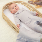 EMILIA | Baby Girls Lilac Ribbed Cotton All-in-One