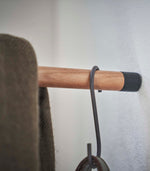 Corner Leaning Coat Hanger (63" H)  - Steel + Wood - By Baano