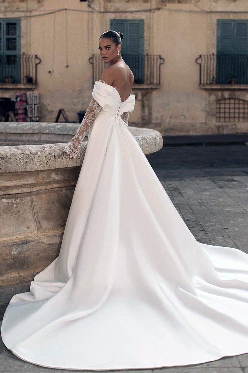 Endless Dedication Off-the-Shoulder Wedding Dress - By Baano