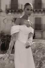 Endless Dedication Off-the-Shoulder Wedding Dress - By Baano