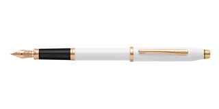 Century® II Pearlescent White Lacquer Medium Nib Fountain Pen - By Baano