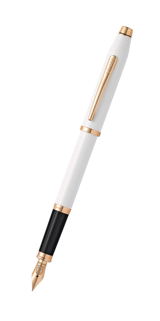 Century® II Pearlescent White Lacquer Medium Nib Fountain Pen - By Baano