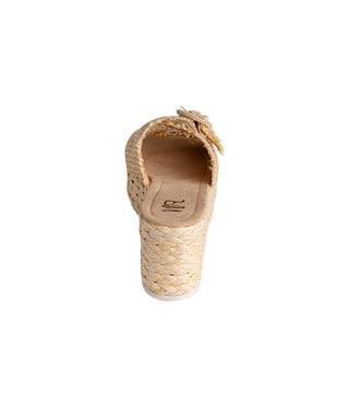 Eriwen Buckle Wedge in Cream Naughty Monkey