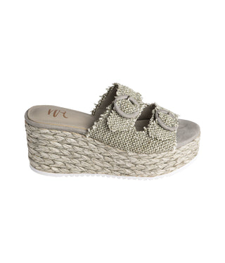 Eriwen Buckle Wedge in Teal Naughty Monkey