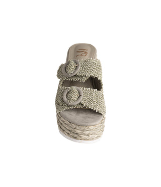 Eriwen Buckle Wedge in Teal Naughty Monkey