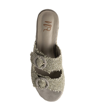 Eriwen Buckle Wedge in Teal Naughty Monkey
