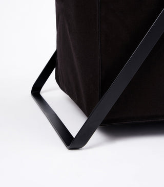 Laundry Hamper with Cotton Liner - Two Sizes - Steel + Cotton - By Baano