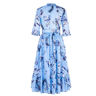 Eva Dress Feather Lightness Soft Blue Dress - By Baano
