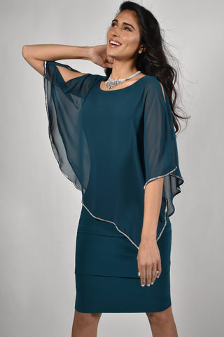Evergreen Dress with Rhinestones