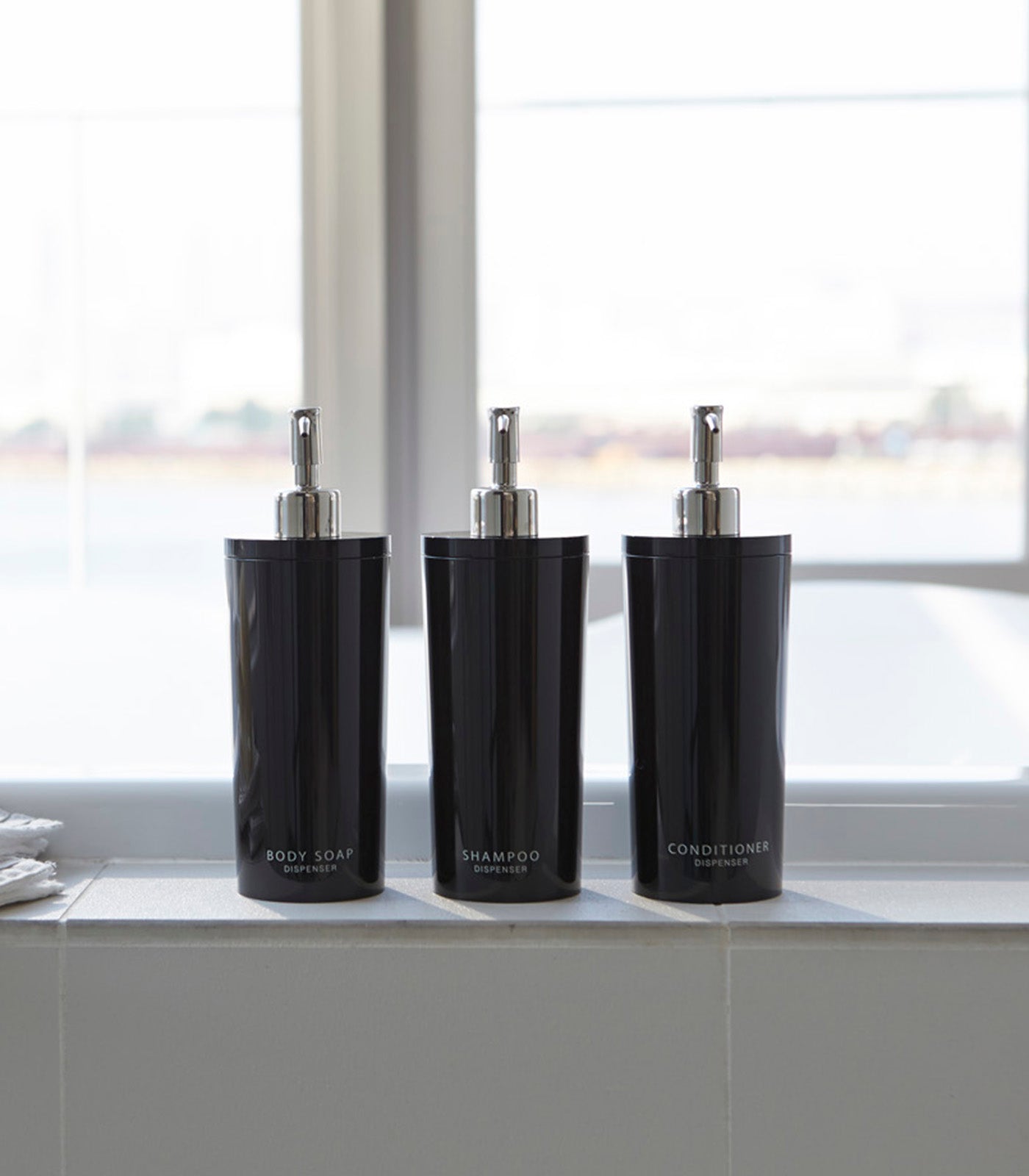 Round Dispenser Bundle - Shampoo, Conditioner, and Body Soap - By Baano