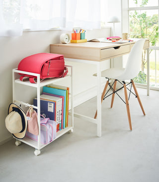 Two-Tier Hideaway Storage Cart (24" H)  - Steel - By Baano