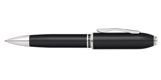 Peerless™ Obsidian Black Lacquer with Platinum Plated Appointments Ballpoint Pen - By Baano