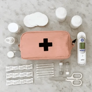 First Aid Organizing Pouch, Pink/Blush - By Baano