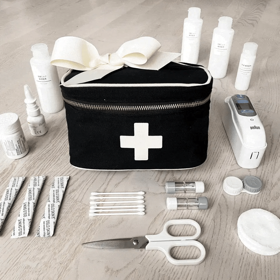 Meds and First Aid Storage Box, Black - By Baano