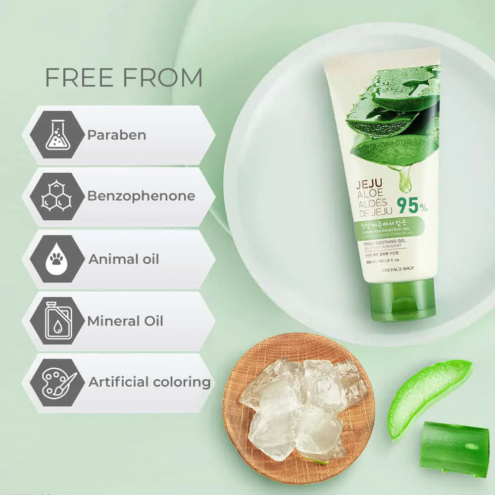 Jeju Aloe Fresh Soothing Gel Tube - Moisturizing, Restoring