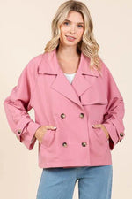 Mittoshop Double Breasted Long Sleeve Trench Coat Jacket - By Baano