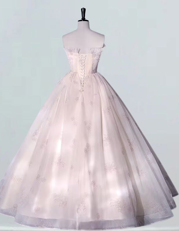 Strapless Tulle Ball Gown for Girls | Elegant Prom & Quinceanera Dress