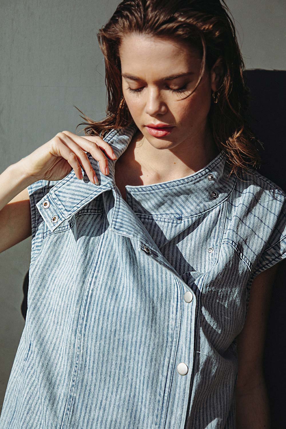 LATE SUMMER NIGHTS DENIM VEST - By Baano