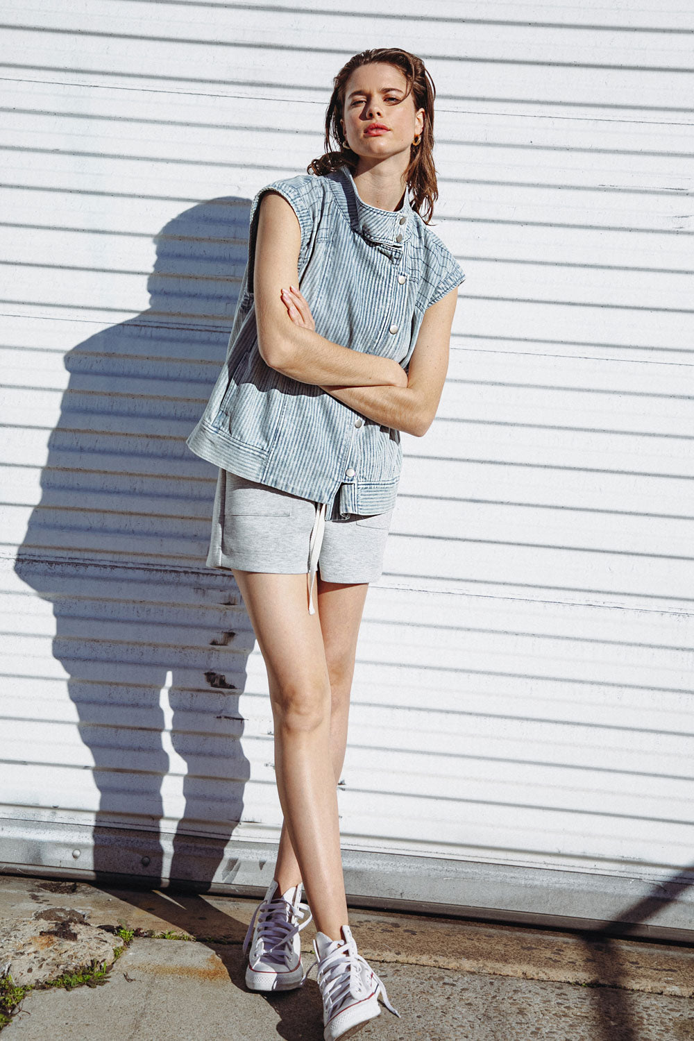 LATE SUMMER NIGHTS DENIM VEST - By Baano