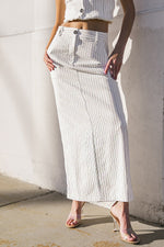 GET TO THE POINT WOVEN MIDI SKIRT - By Baano