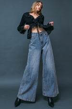 DARING TREND WASHED DENIM PANTS - By Baano