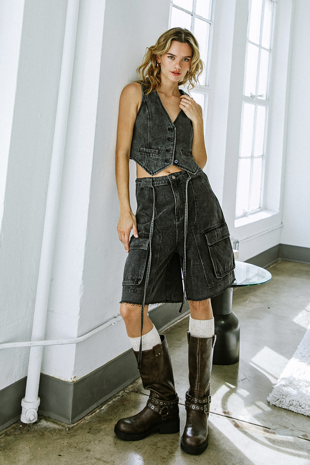 A BETTER DAY DENIM SHORTS - By Baano