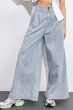 PLAY MY WAY STRIPED DENIM PANTS - By Baano