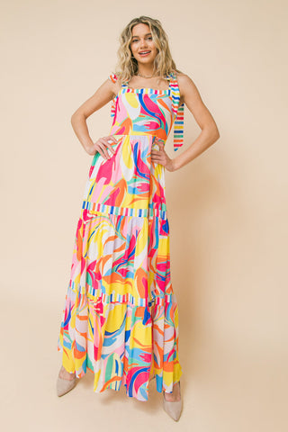 TEA PARTY WOVEN MAXI DRESS - By Baano
