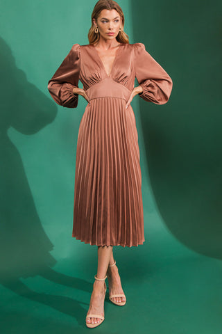 GREAT IMPRESSIONS SATIN MIDI DRESS - By Baano