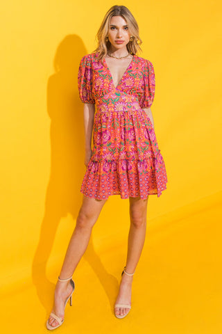 THE LAST LETTER FROM WOVEN MINI DRESS - By Baano
