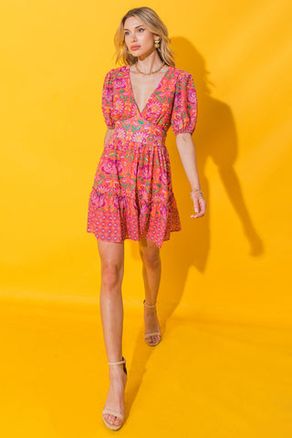 THE LAST LETTER FROM WOVEN MINI DRESS - By Baano