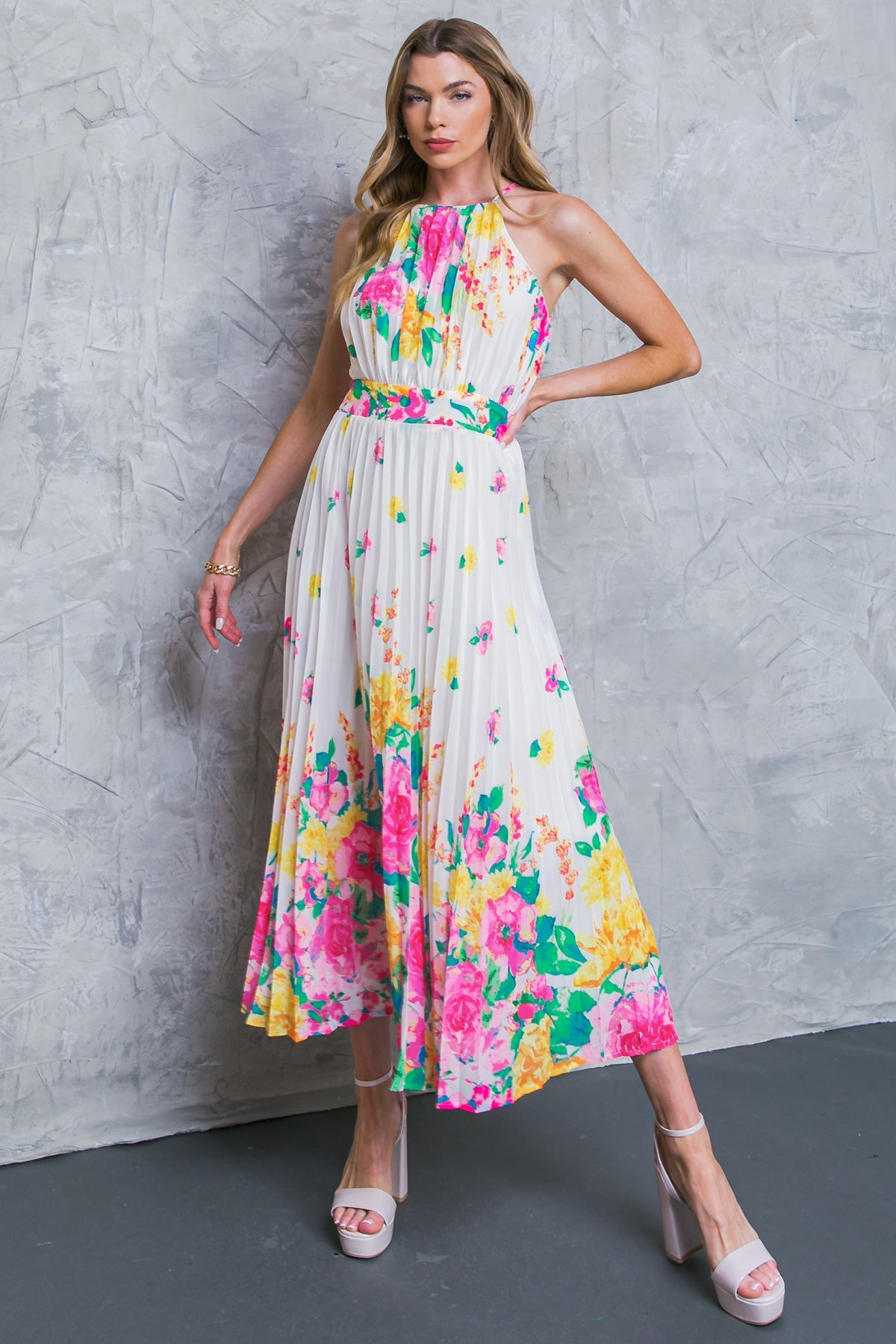 ALBERGO STELLA WOVEN MIDI DRESS - By Baano