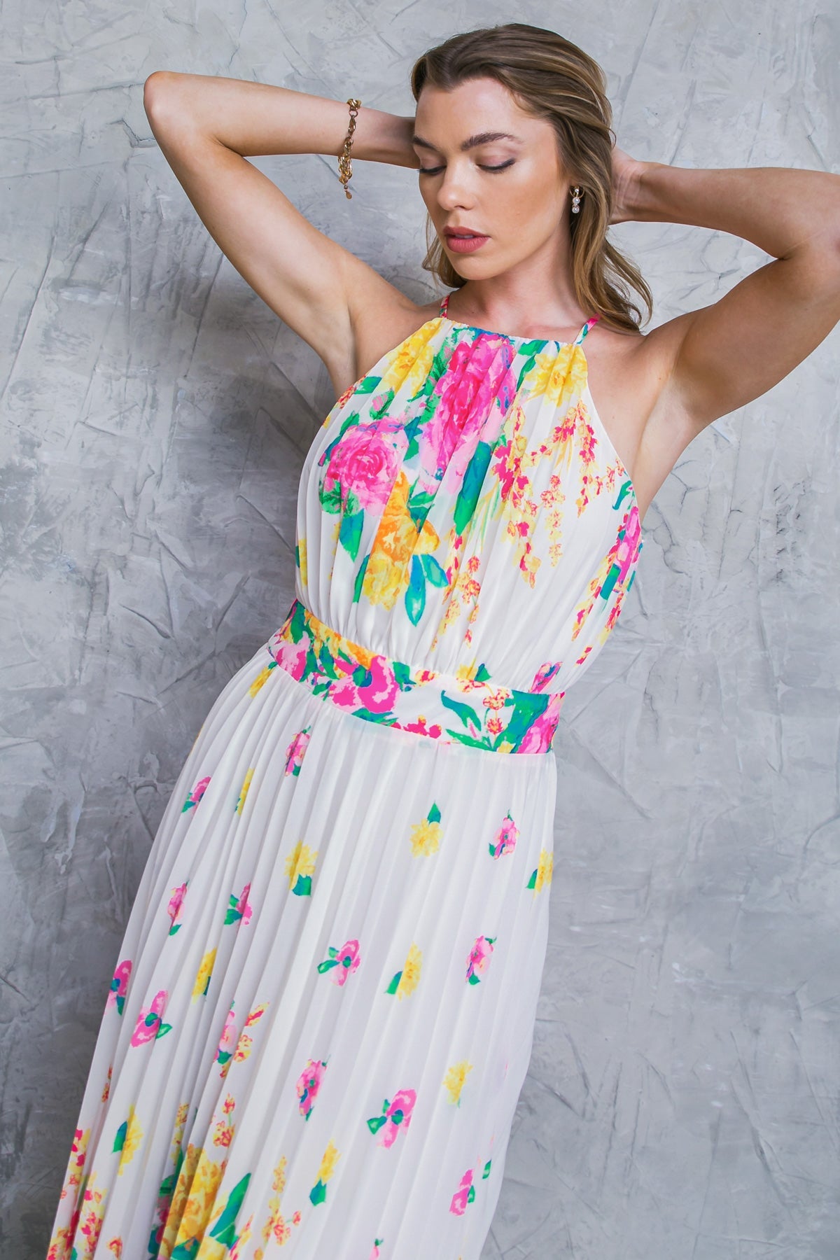 ALBERGO STELLA WOVEN MIDI DRESS - By Baano