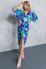 ON THE HORIZON WOVEN SATIN MIDI DRESS - By Baano