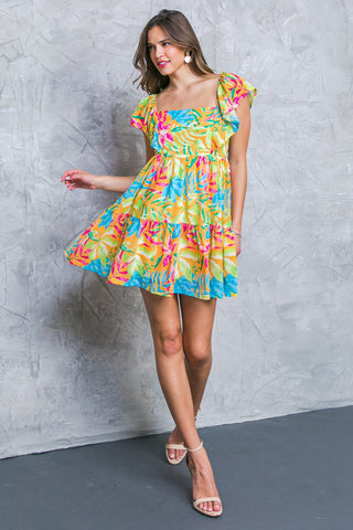 SHINING SANDS WOVEN MINI DRESS - By Baano