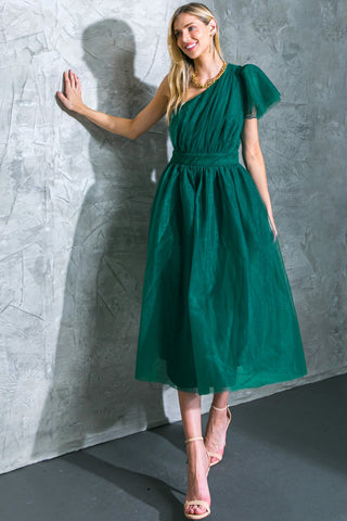 LIVELY CHARM TULLE MIDI DRESS - By Baano