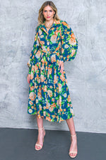 BUBBLY BLISS WOVEN MIDI SHIRT DRESS - By Baano