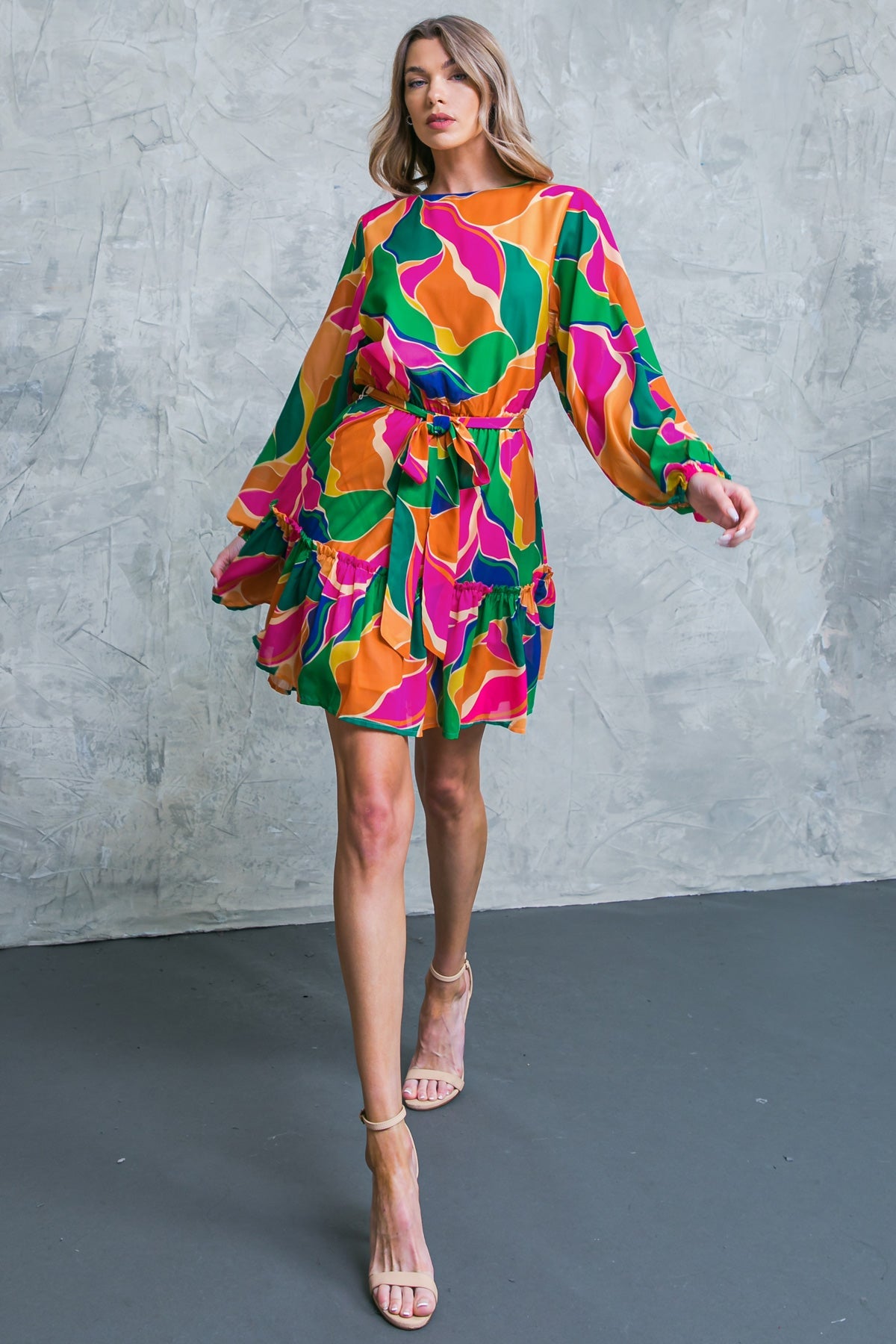 THANK ME LATER WOVEN MINI DRESS - By Baano