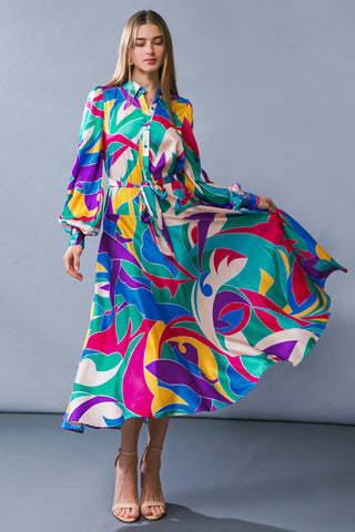 FOCUSED ON PRIORITIES WOVEN MIDI DRESS - By Baano