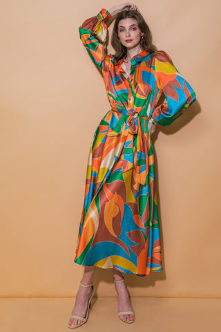 FOCUSED ON PRIORITIES WOVEN MIDI DRESS - By Baano