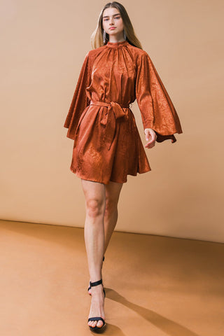 BY ANY MEANS WOVEN SATIN MINI DRESS - By Baano