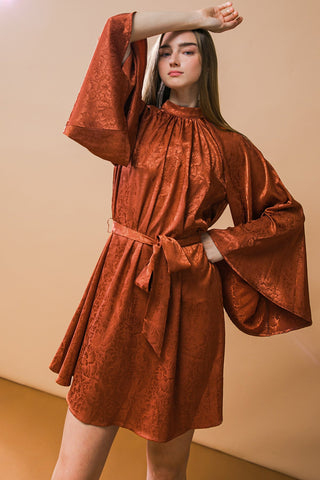 BY ANY MEANS WOVEN SATIN MINI DRESS - By Baano