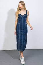 A GREATER LOVE DENIM MIDI DRESS - By Baano