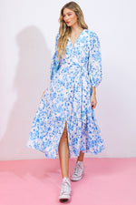 SPECTACULAR MAGIC WOVEN EYELET MIDI DRESS - By Baano